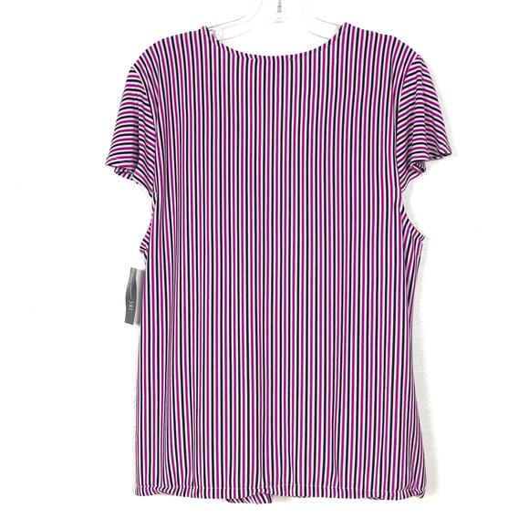 INC Striped Cap-Sleeve Wrap Shirt XXL - Picture 8 of 8